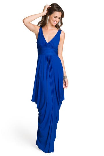 Draped Sapphire Dream Gown