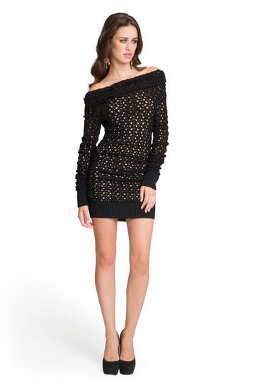 Cold Shoulder Crochet Dress