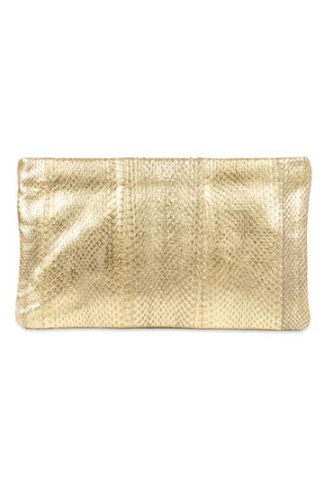 Gold Zip Me Up Clutch