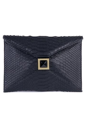Black Python Clutch 