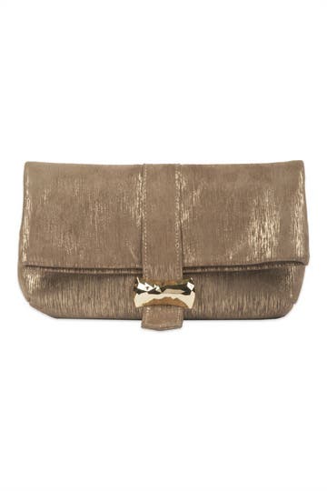 Hudson Metallic Lines Clutch