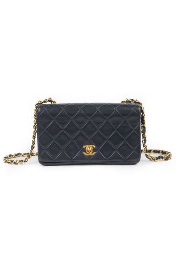 Vintage Chanel Navy Quilted Bag