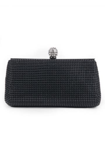 Black Mesh Glam Clutch