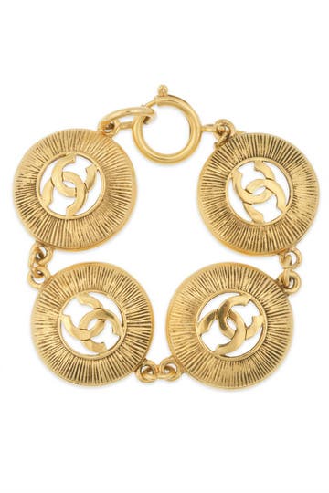Vintage Chanel Antiqued CC Bracelet