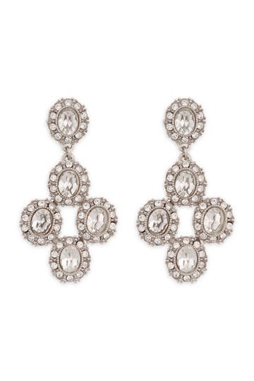 Antique Crystal Fab Drop Earrings