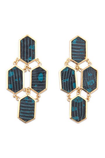Blue Python Earrings