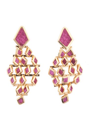 Pink Dragon Earrings