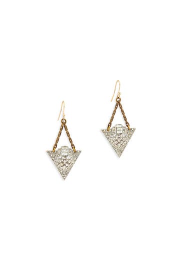 Crystal Cruz Pyramid Earrings