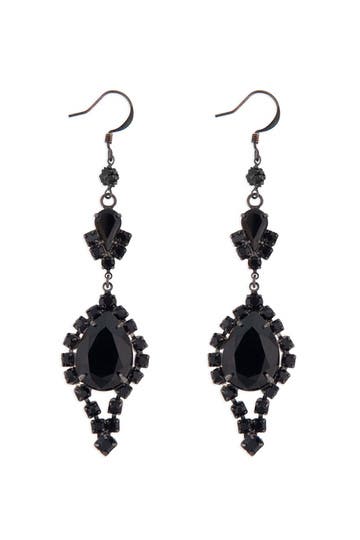 Jet Crystal Earrings