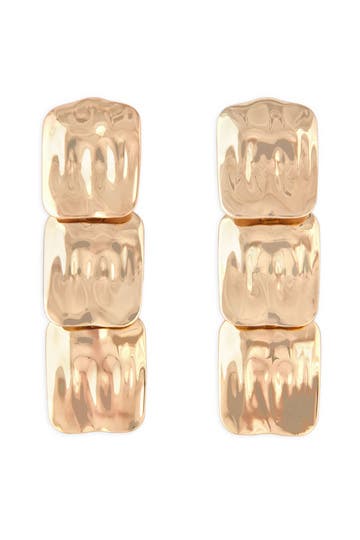 Hammered Squares Earring