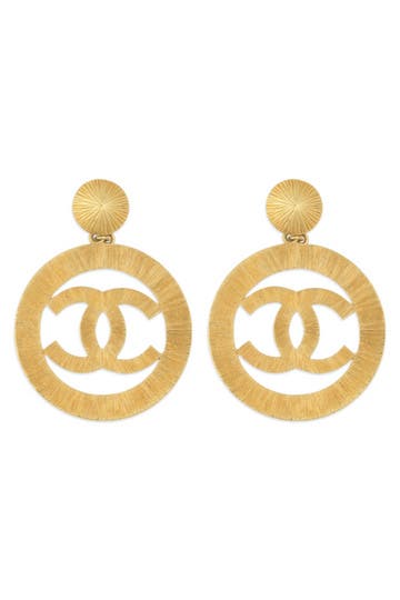 Vintage Chanel CC Cambon Earrings