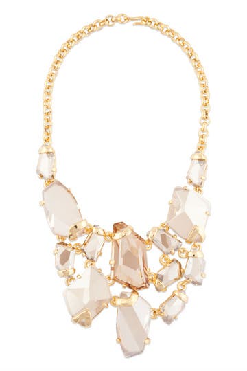 Gold Shadow Bib Necklace
