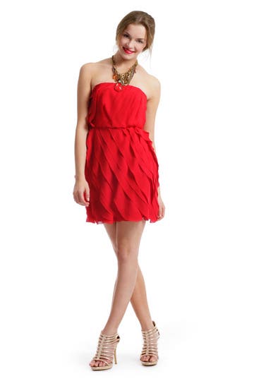 Red Ripple Effect Dress 