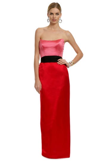 Red Qui Contrast Gown