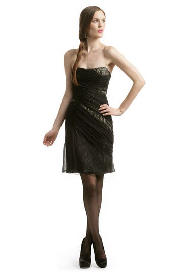 Lace Ruched Cocktail Dress