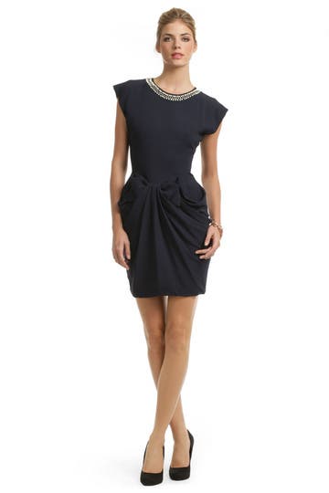 Navy Sable Bow Dress
