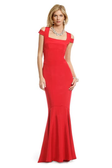 Crimson Cutout Gown