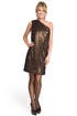 One Shoulder Sequin Sack Dress by Badgley Mischka