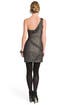 One Shoulder Metallic Lace Dress by Christian Cota