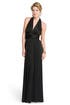 Classic Jet Halter Gown by Halston Heritage