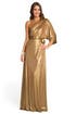 Golden Draped Gown by Halston Heritage