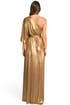 Golden Draped Gown by Halston Heritage