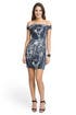 Off-Shoulder Foil Print Dress by Helmut Lang