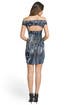Off-Shoulder Foil Print Dress by Helmut Lang