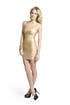 Golden Girl One Shoulder Dress by Hervé Léger