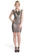 Gunmetal Bandage Dress by Hervé Léger
