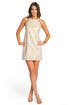 Metallic Bow Back Shift by Milly
