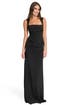 Black Open Back Sequin Gown