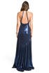 Navy Sequin Gown by Nicole Miller