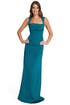 Teal Open Back Gown by Nicole Miller