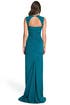 Teal Open Back Gown by Nicole Miller
