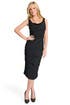 Noir Draped Belted Dress by Nina Ricci