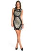 Geometric Metallic Lace Dress