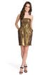Lamé Bustier Empire Dress by Shoshanna