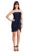 Ruched Ruffle Strapless Dress by Shoshanna