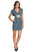 Sage Embroidered Keyhole Dress by Tibi