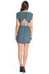Sage Embroidered Keyhole Dress by Tibi