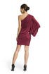 Burgundy One shoulder draped dress by Yigal Azrouël