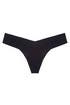 Seamless Black Low-Rise Thong