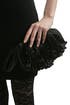 Black Belle Ruffle Clutch by Diane von Furstenberg Handbags