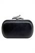 Black Lytton Embossed Lizard Clutch by Diane von Furstenberg Handbags