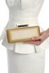 Gold Boombox Clutch by Diane von Furstenberg Handbags