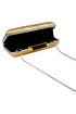 Gold Tonda Metallic Clutch by Diane von Furstenberg Handbags