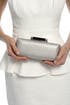 Silver Boombox Clutch by Diane von Furstenberg Handbags