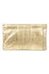Gold Zip Me Up Clutch by Felix Rey
