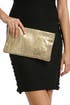 Gold Zip Me Up Clutch by Felix Rey